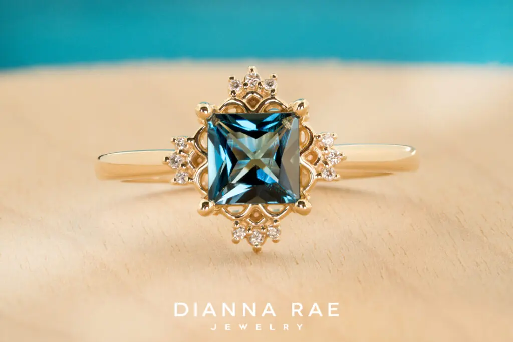 10K Yellow Gold London Blue Topaz Ring