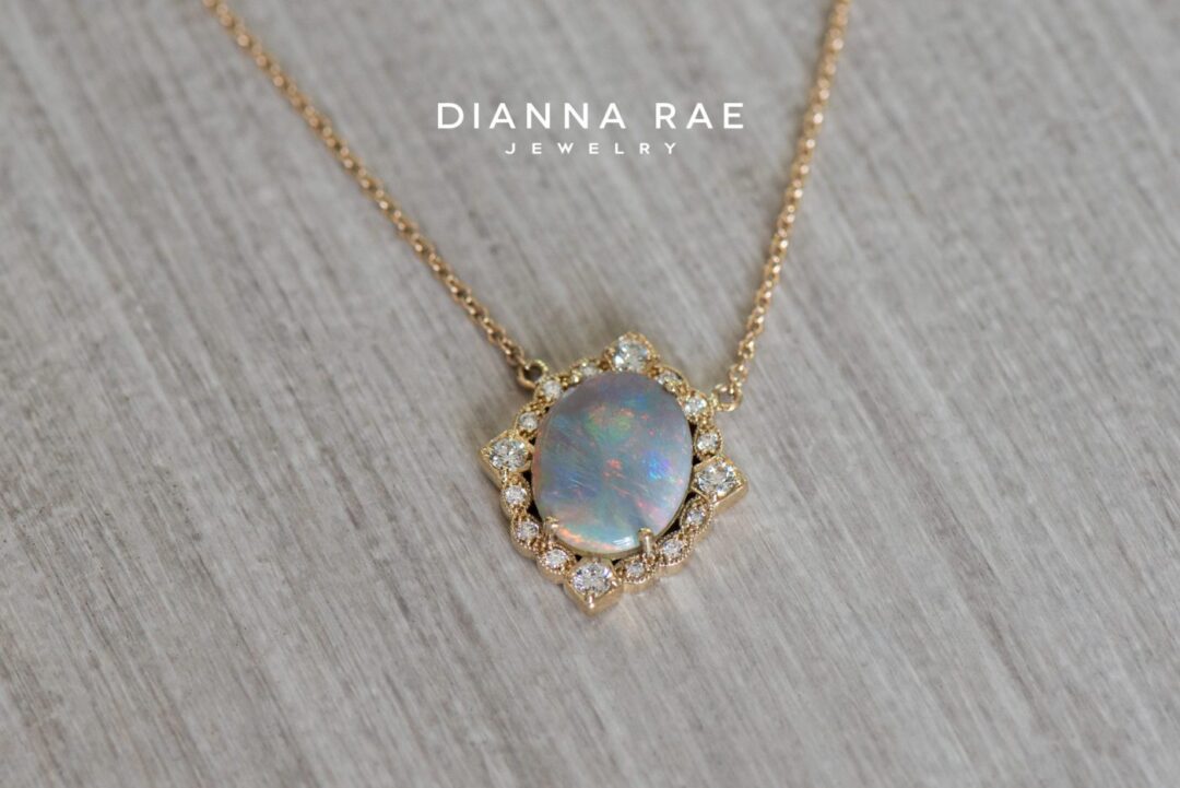 Beauteous Antique Opal & Diamond Pendant – Fetheray