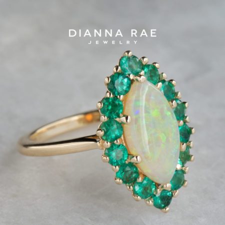 001-10659-001_STU_Yellow-Gold-Marquise-Shape-Australian-Opal-with-Round-Emerald-Halo-Cluster-Ring_02-1