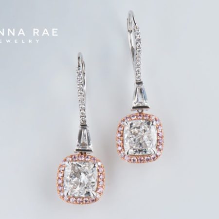 Shop Rubans Rhodium Plated Pink Zirconia  Pearl Dangle Earrings Online at  Rubans
