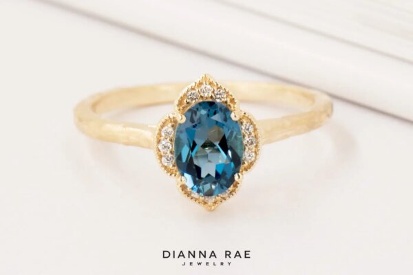 Women's Custom London Blue Topaz Ring