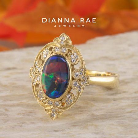 001-200-00182_DRJ9018_Yellow-Gold-Oval-Australian-Black-Opal-with-Scroll-and-Diamond-Halo-and-Euro-Shank_01-1