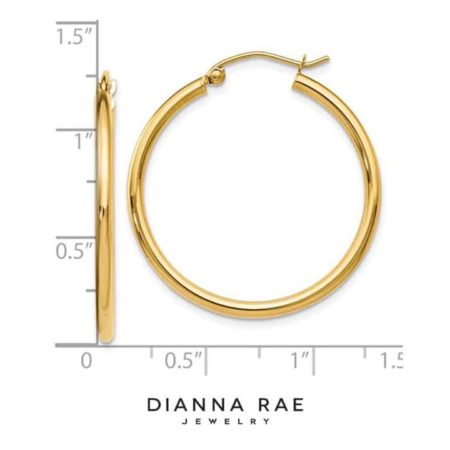 425-00079-QG-10LE113-30mm-Leslies-Polished-Hinge-Hoop-Earrings-4-1