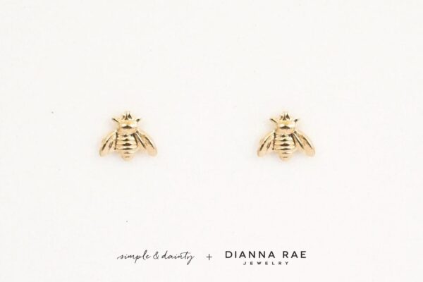 825 00001 SD Honey Bee Studs 01 1 scaled 1 - Honey Bee Stud Earrings