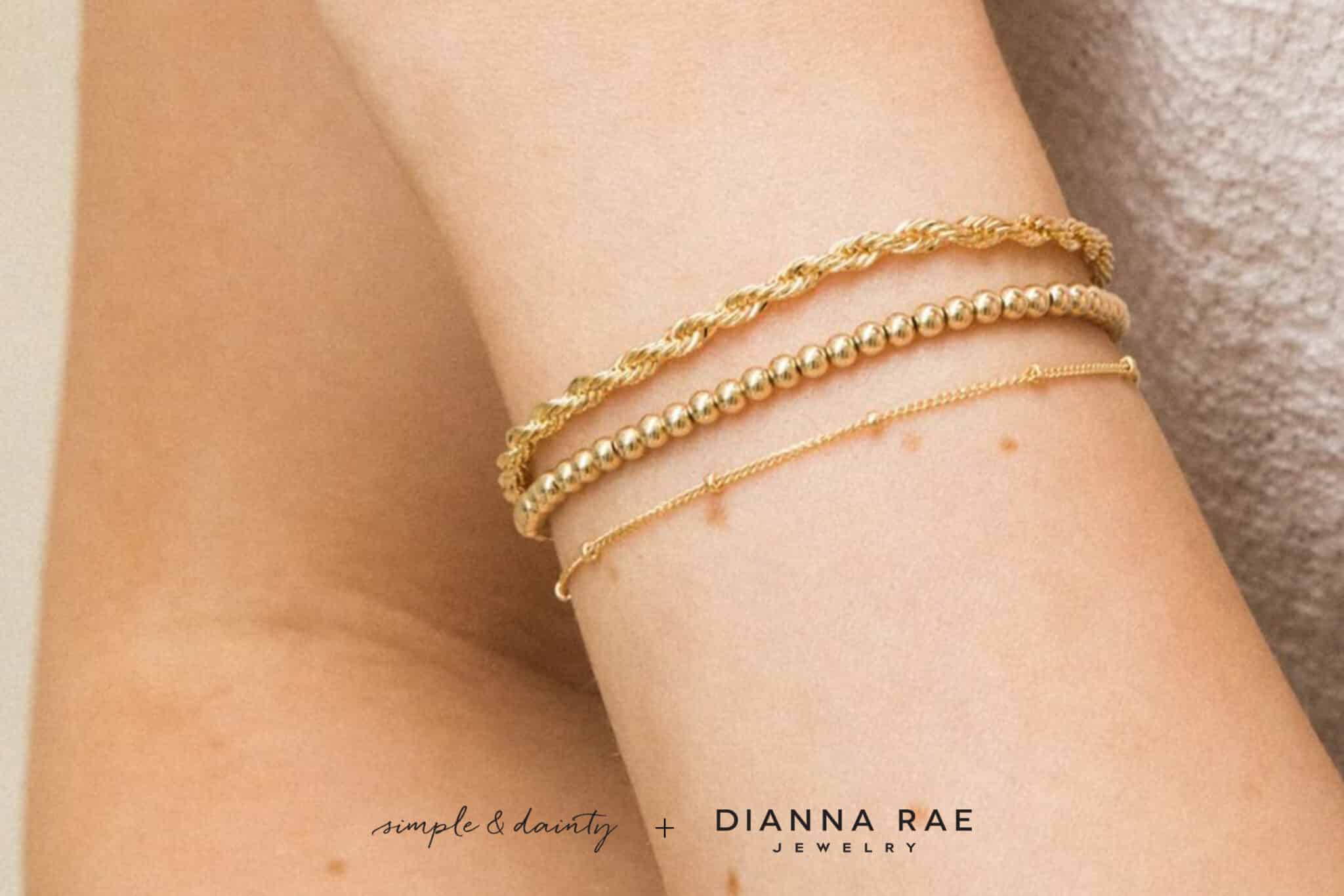 Simple & Dainty 14kt Gold Filled 4mm Stretch Bead Bracelet - Dianna Rae  Jewelry