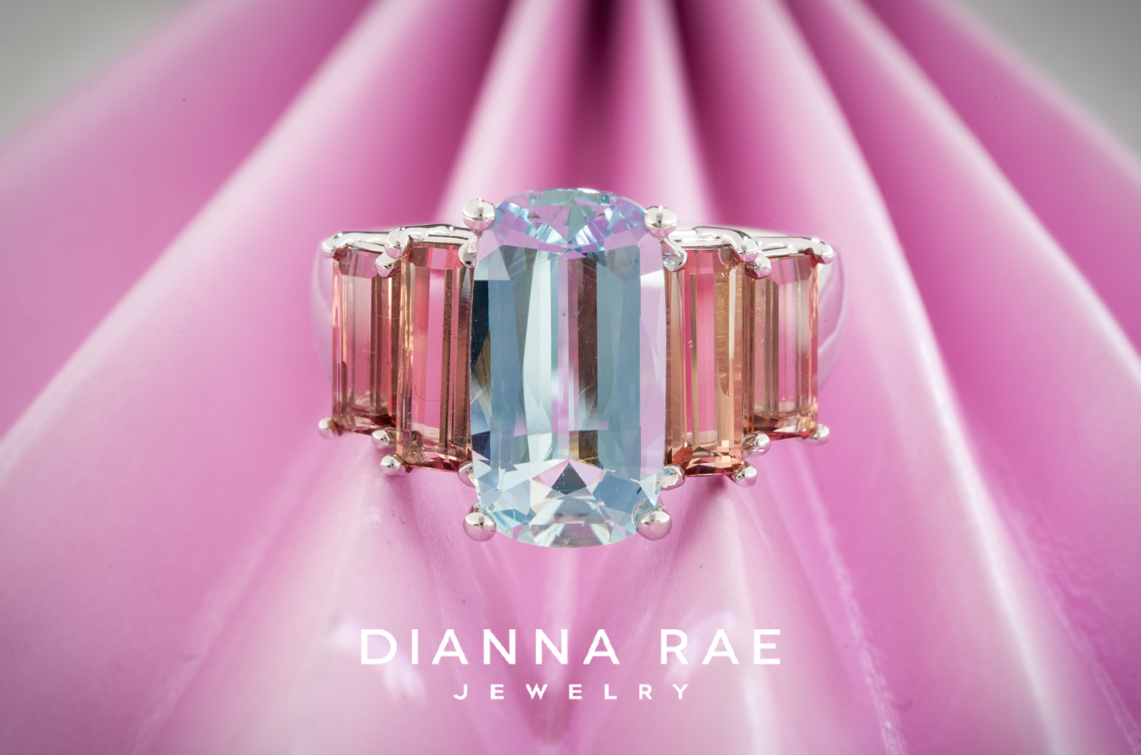 14kt Rose Gold Tanzanite & Sapphire Pendant - Dianna Rae Jewelry