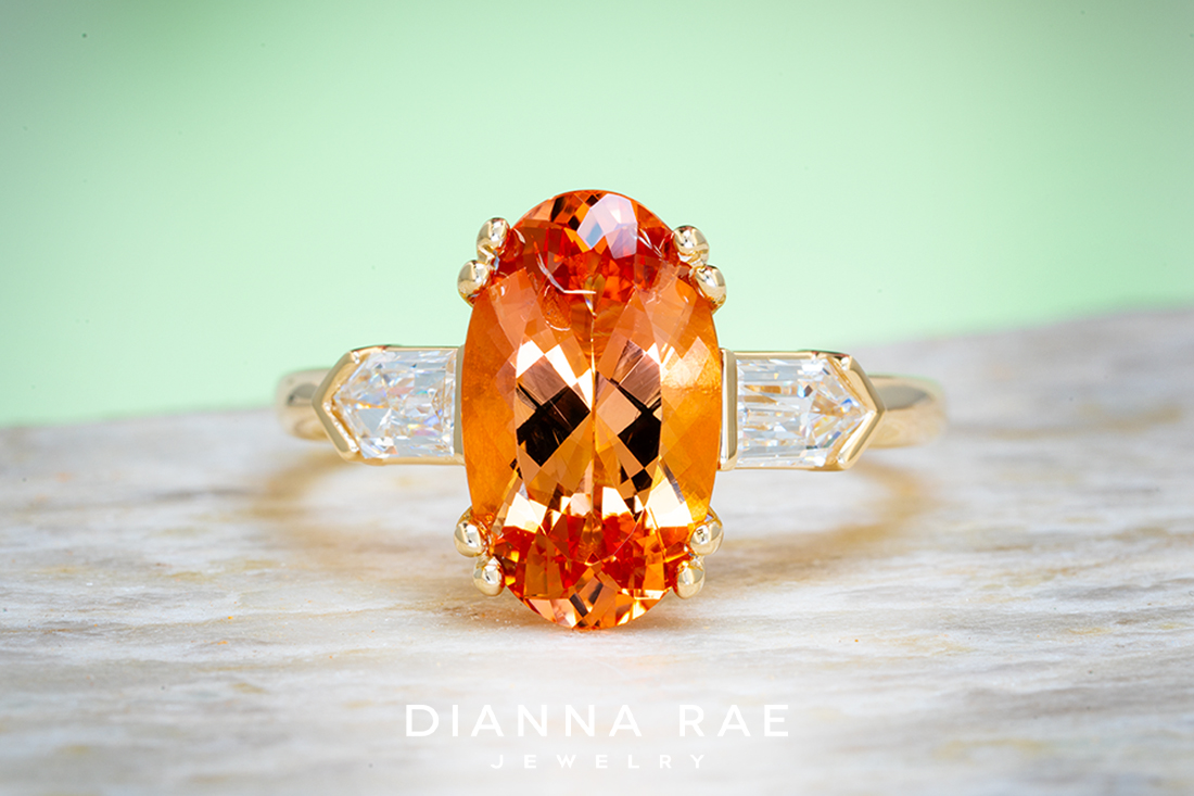 Imperial Topaz & Diamond Ring – Dianna Rae Jewelry