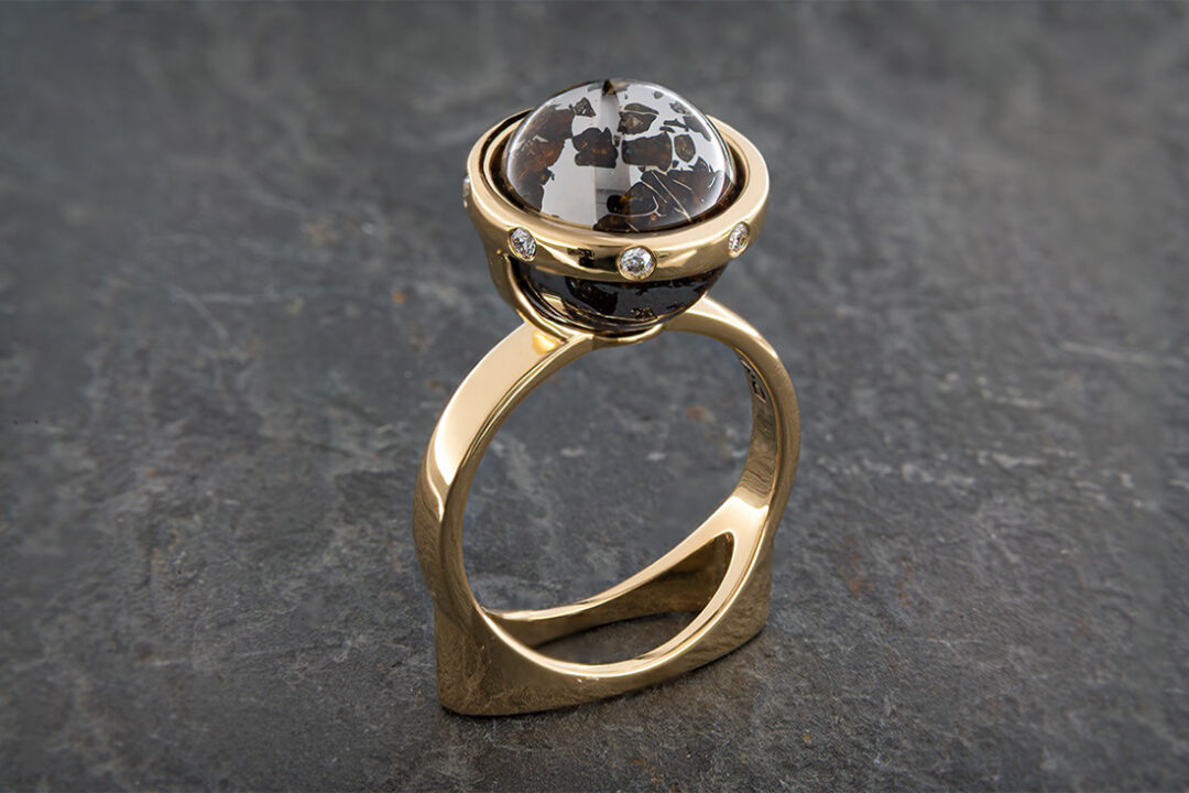 Seymchan Meteorite Sphere Ring