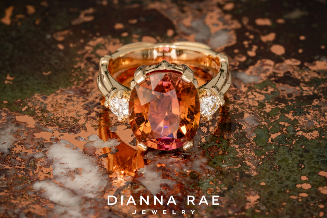 Rose Tourmaline & Diamond Ring - Image 3