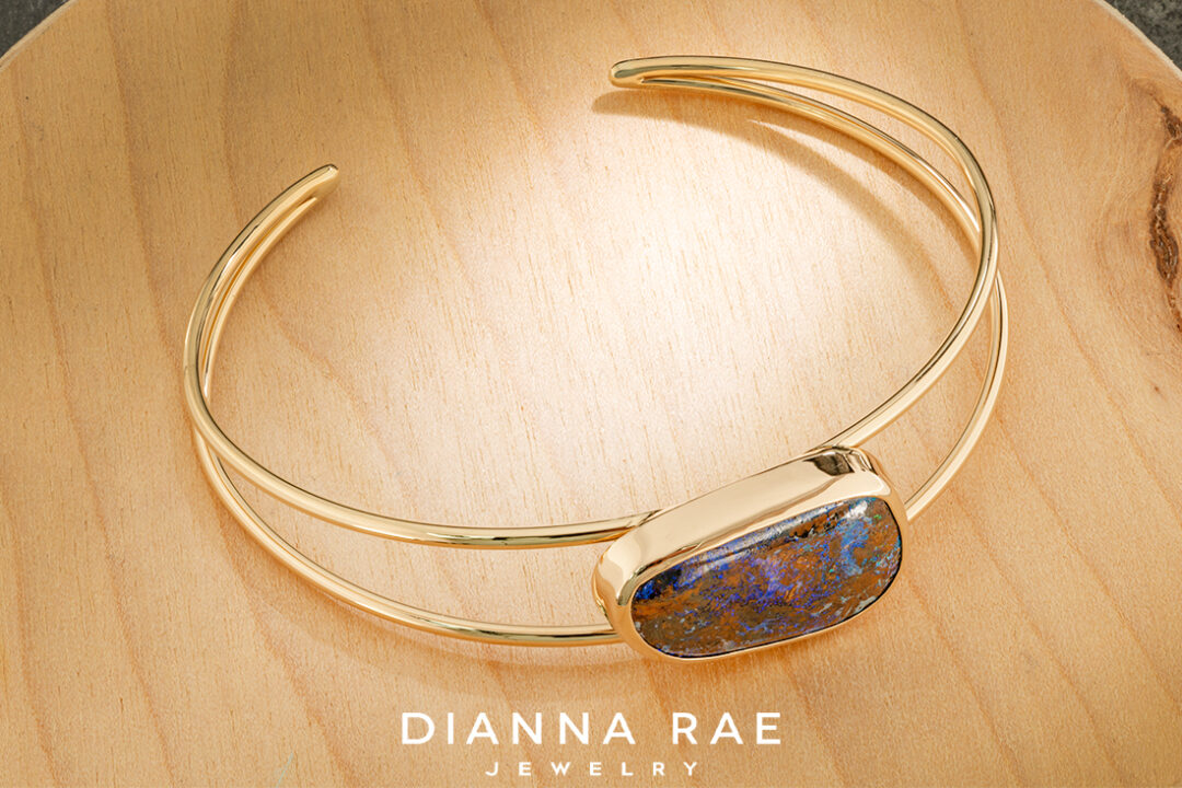 Yowah Opal 14Kt Custom Cuff Bracelet - Image 2