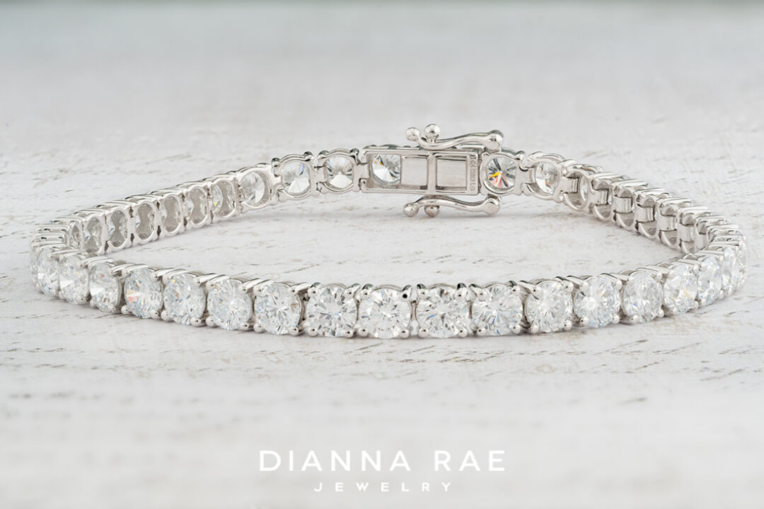 10 Carat White Gold Lab-Grown Diamond Tennis Bracelet