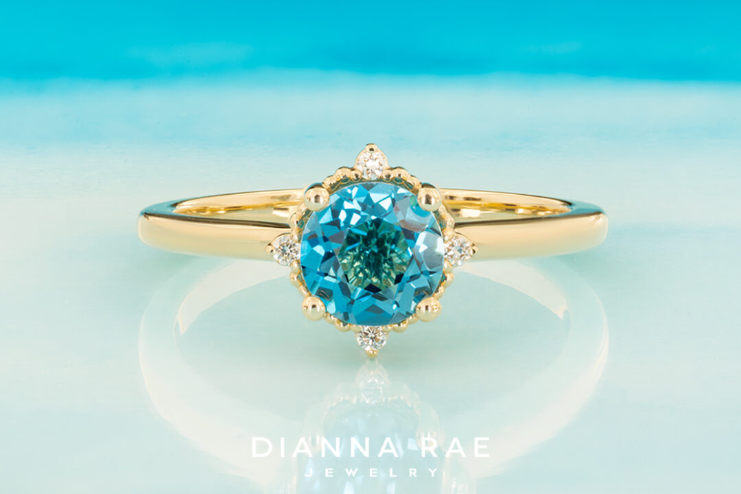 10K Yellow Gold London Blue Topaz Ring