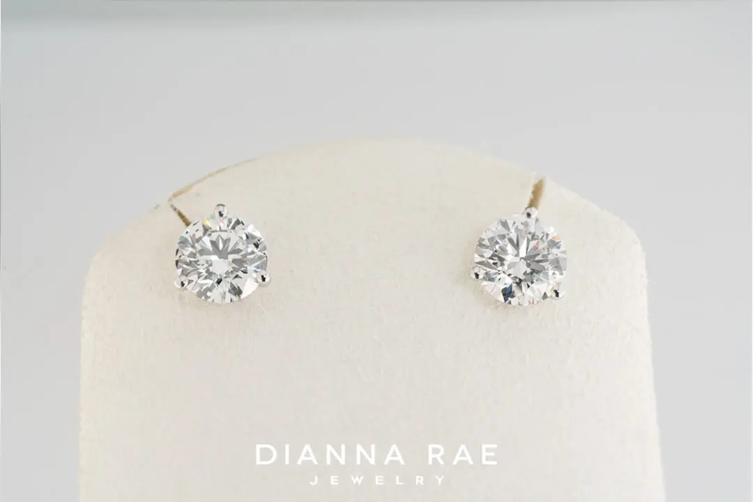 3.15Ct White Gold Diamond Studs