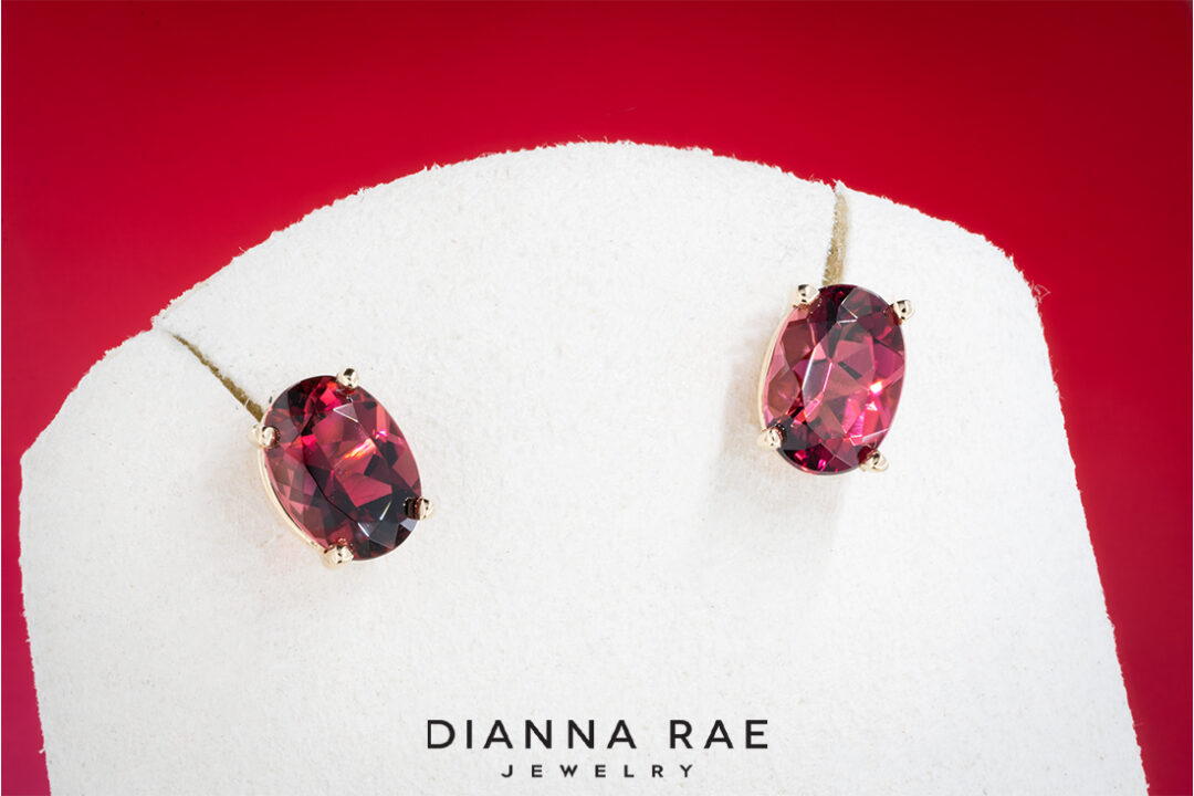 Oval Tourmaline Studs