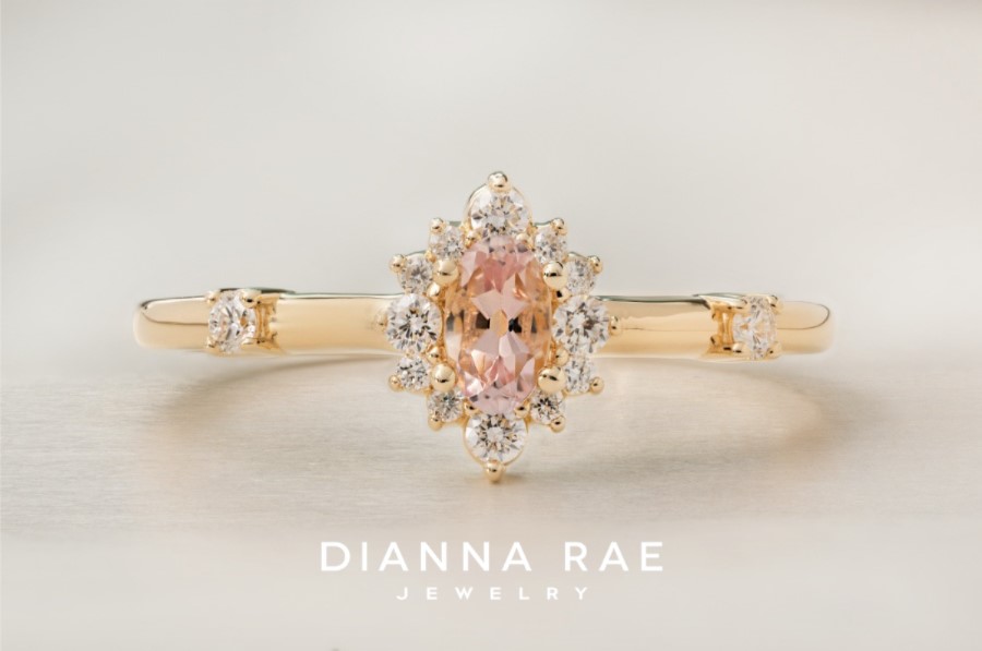 10K Yellow Gold Morganite Ring