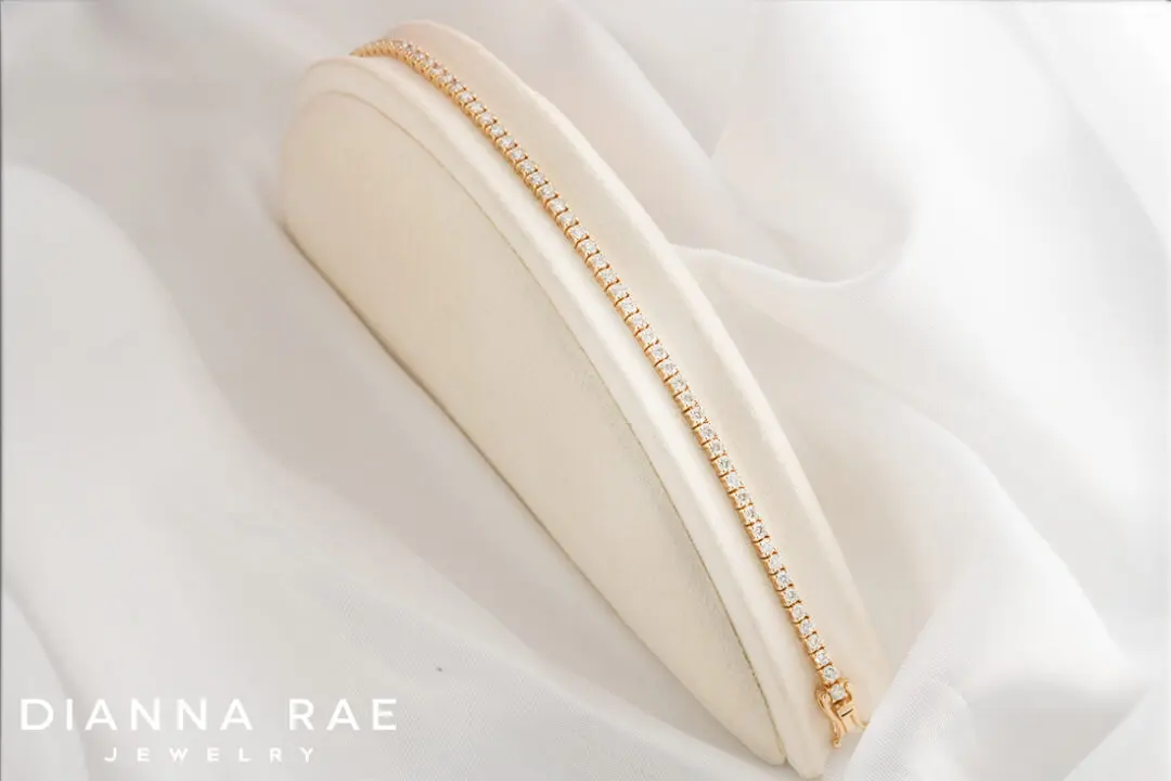 Yellow Gold Diamond Tennis Bracelet