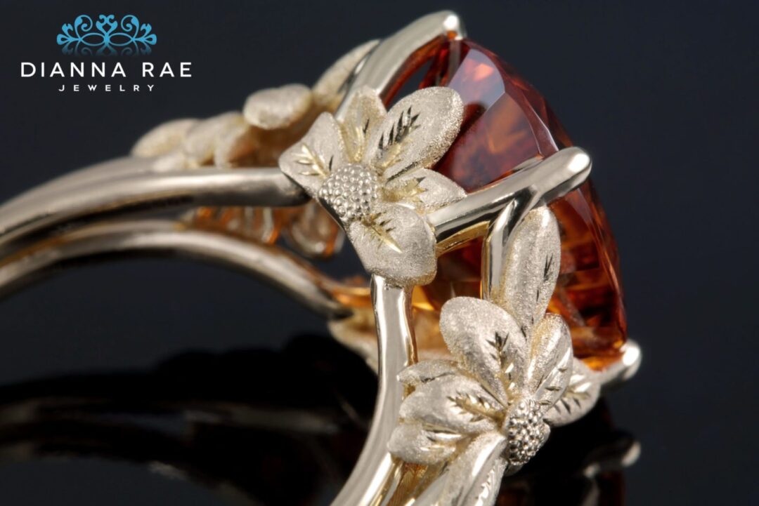 Yellow Gold Spessartite Garnet Ring