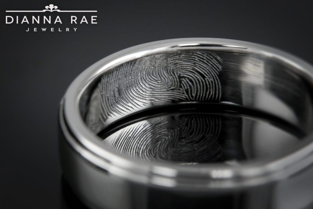 White Gold Fingerprint Band