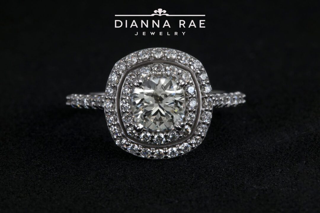 White Gold Double Halo Engagement Ring