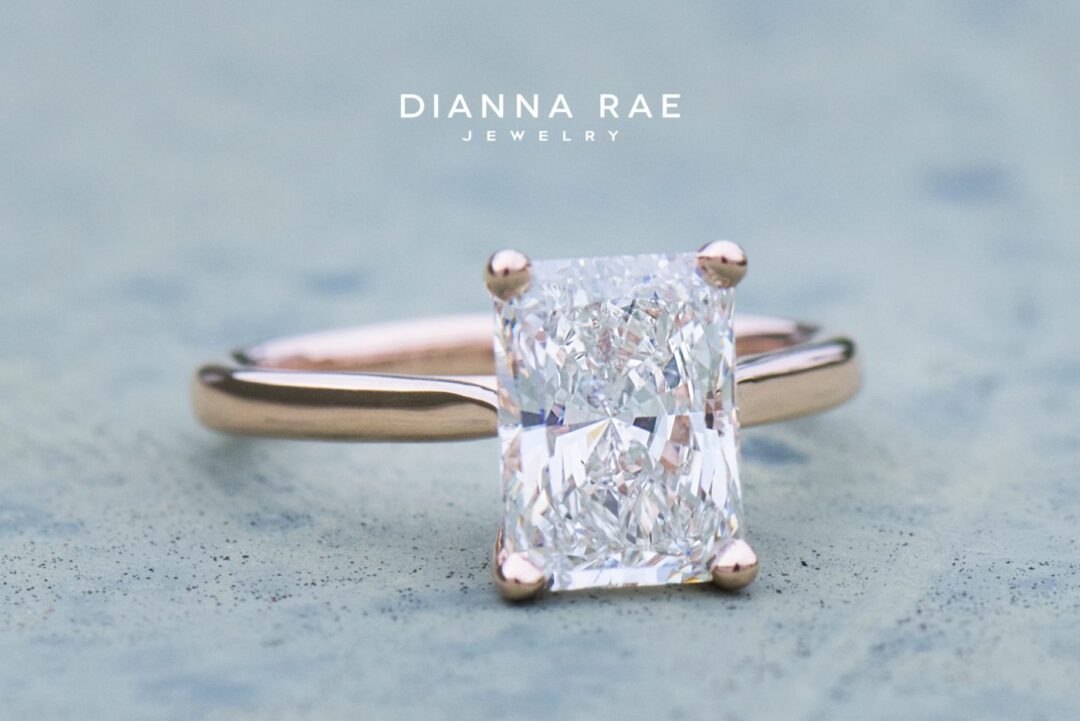 Rose Gold Radiant Solitaire Engagement Ring