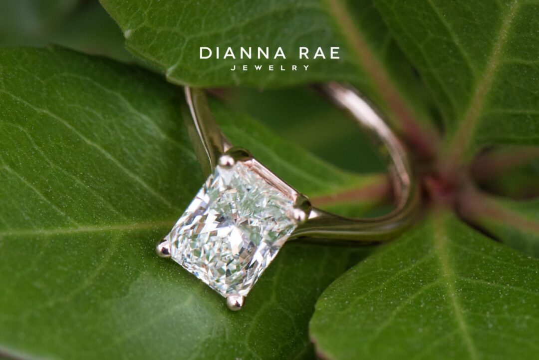 Rose Gold Radiant Solitaire Engagement Ring - Image 2