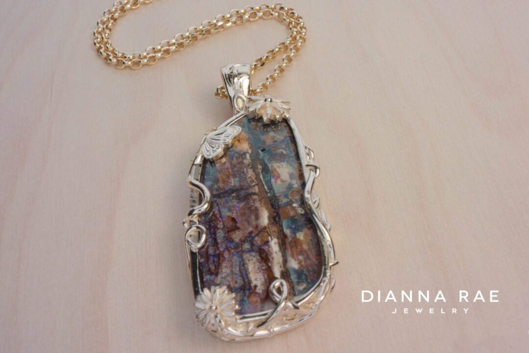 Nature-Inspired Koroit Boulder Opal Pendant