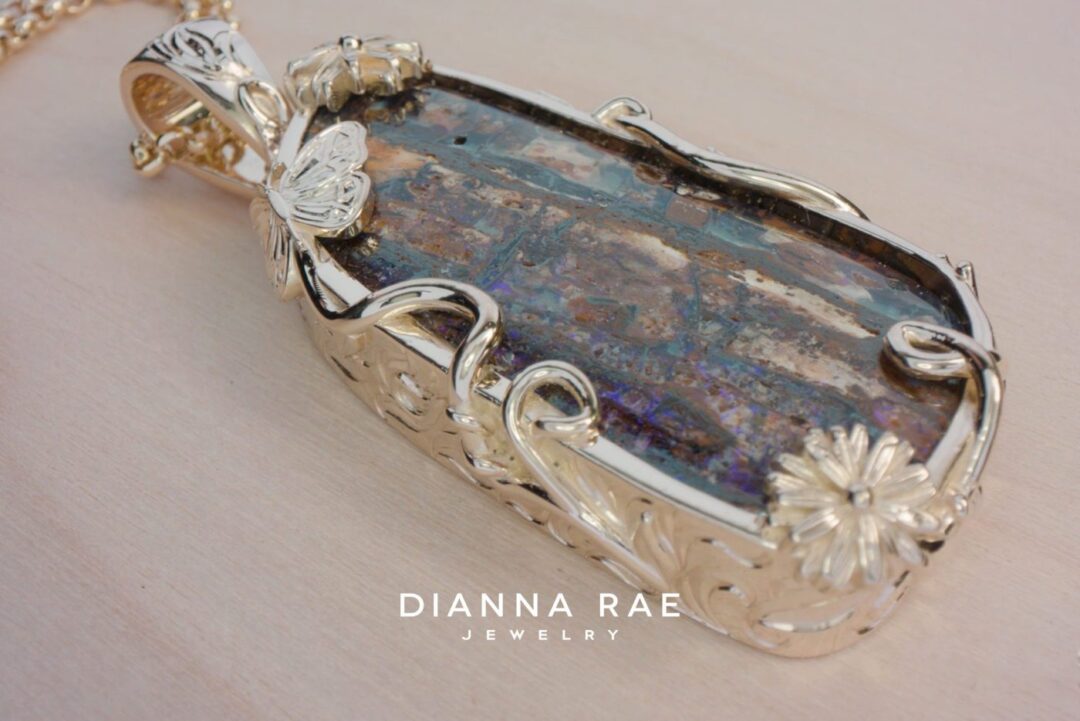 Nature-Inspired Koroit Boulder Opal Pendant - Image 3