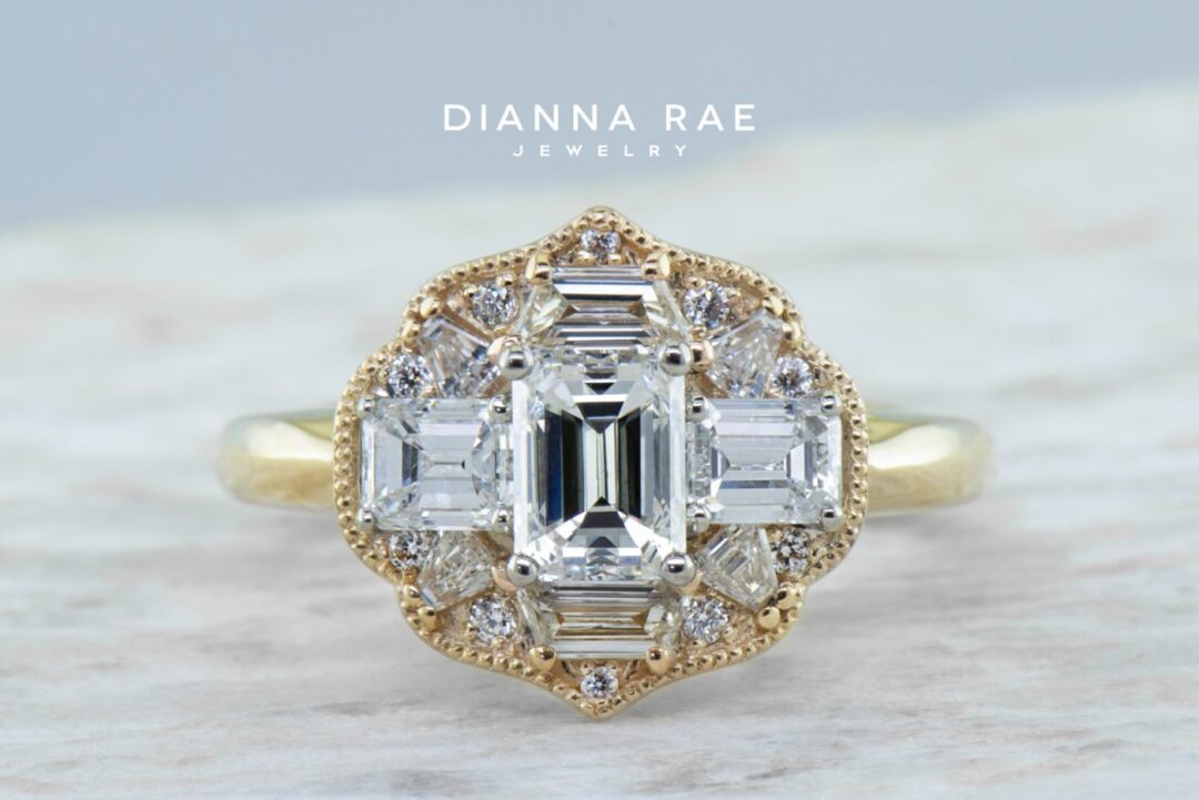 Yellow Gold Vintage-Inspired Engagement Ring - Image 3