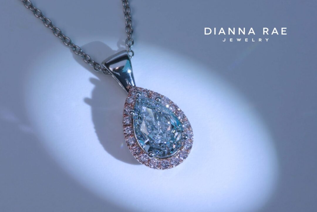 Couture Two-Tone Natural Blue and Pink Diamond Pendant