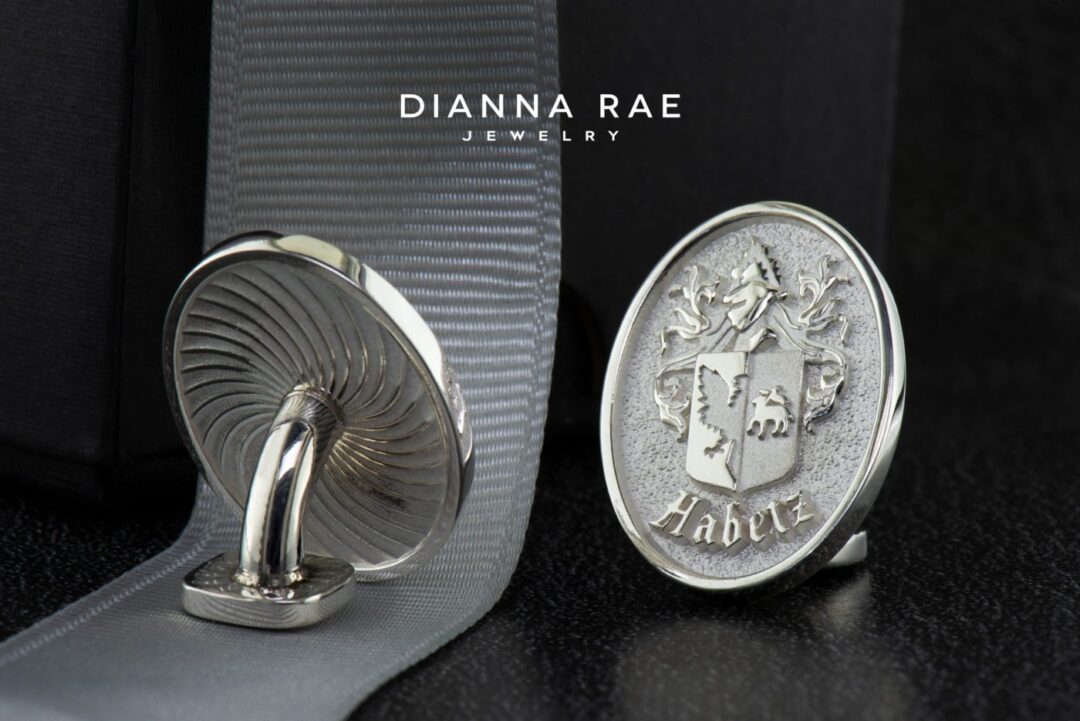 Sterling Silver Custom Family Crest Cufflinks - Image 3