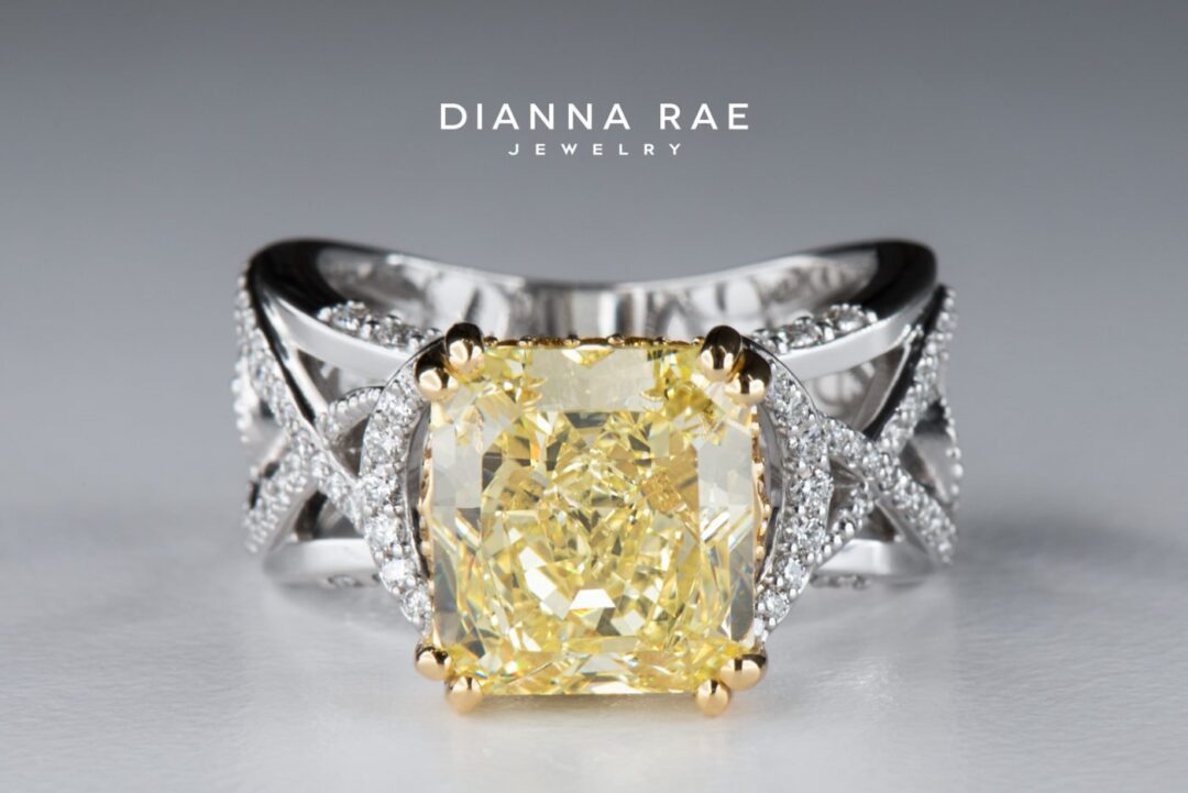 Couture Two-Tone Yellow Diamond Cocktail Ring