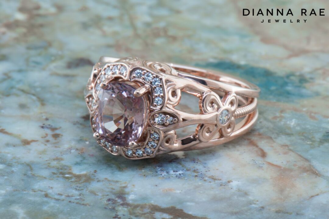 Rosemary Malaya Garnet Engagement Ring