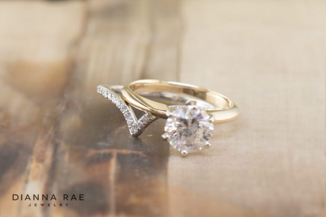 Two-tone Diamond Solitaire Engagement Ring - Image 2