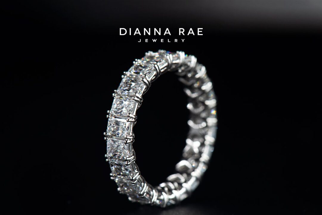 Platinum Radiant Diamond Eternity Band 3.03ctw