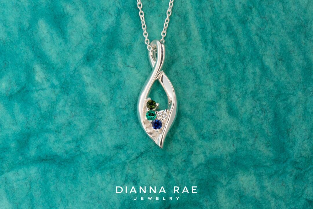 Sterling Silver Family Gemstone Pendant - Image 3
