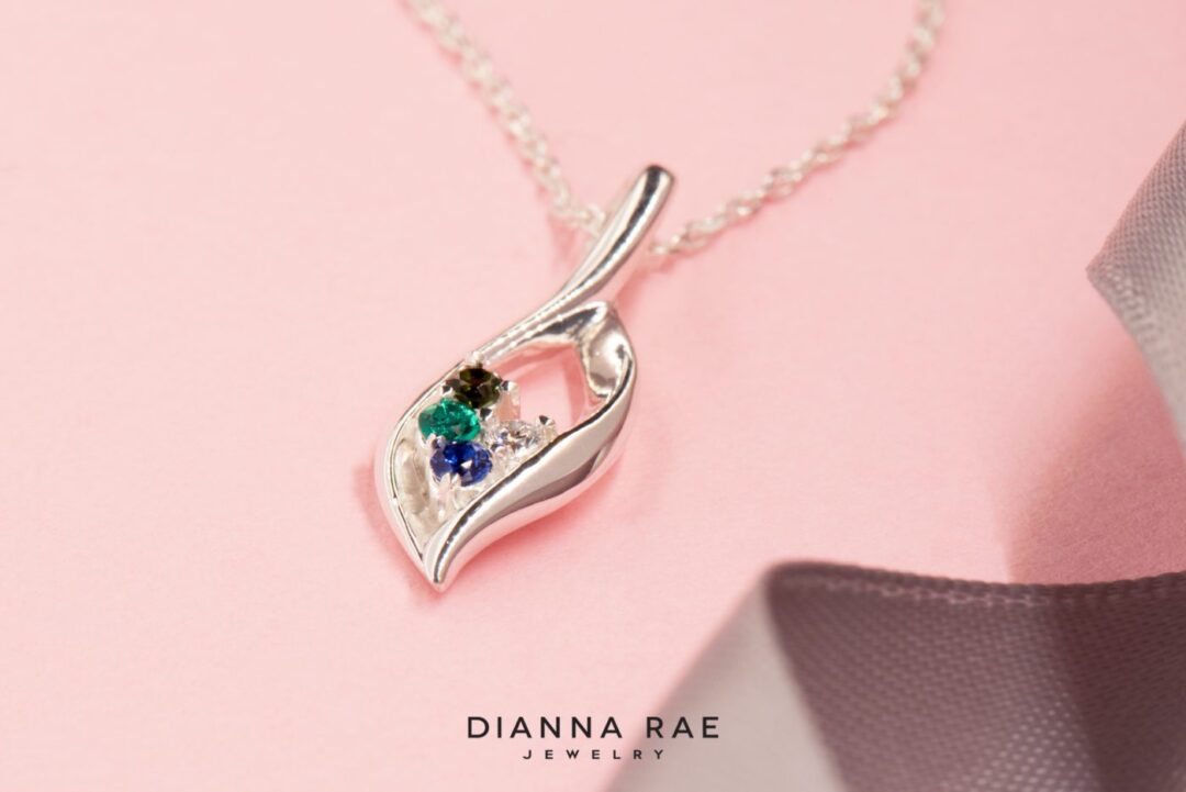 Sterling Silver Family Gemstone Pendant - Image 2