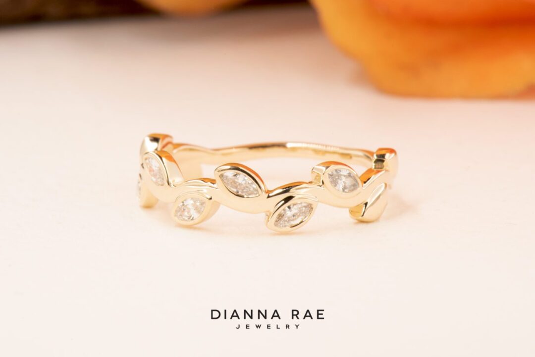 14K Marquise Diamond Vine Ring