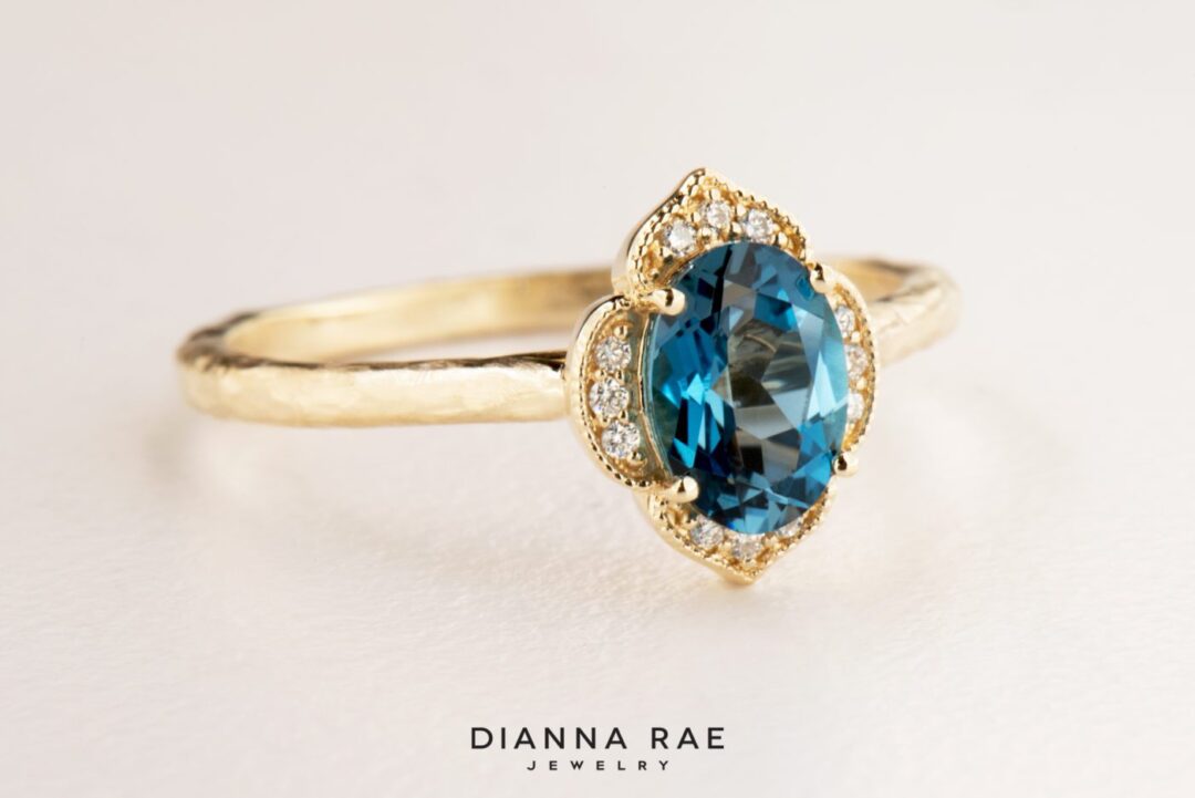 Women's Custom London Blue Topaz Ring - Image 2