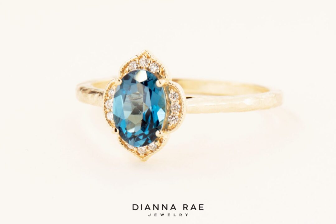 Women's Custom London Blue Topaz Ring - Image 3