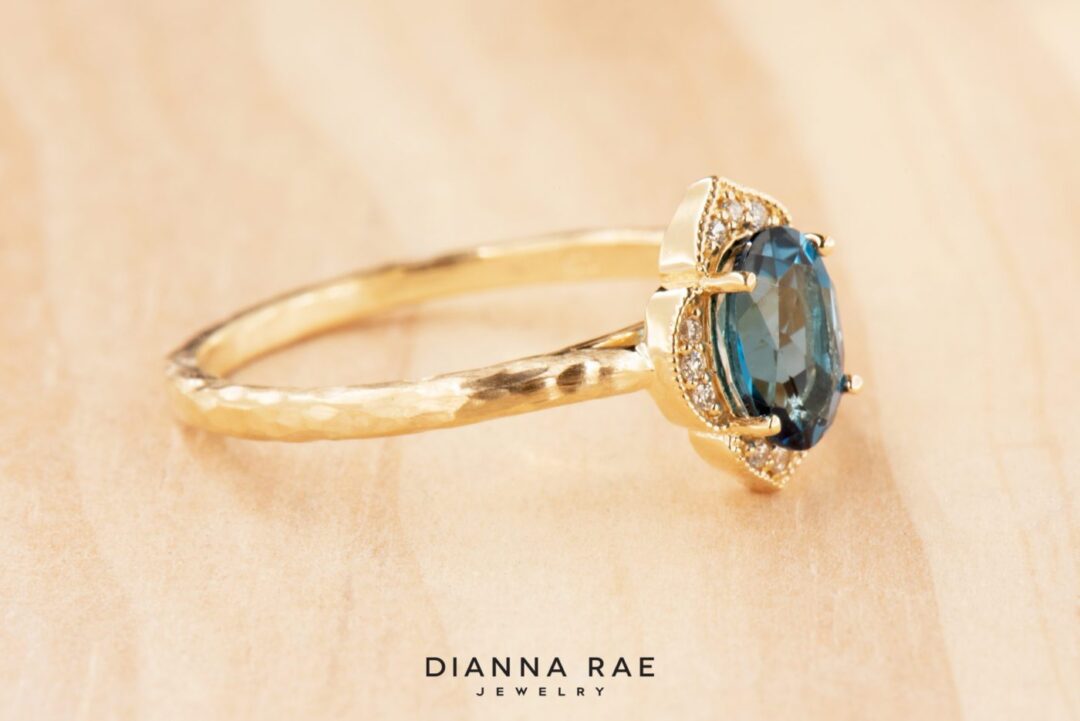Women's Custom London Blue Topaz Ring - Image 4