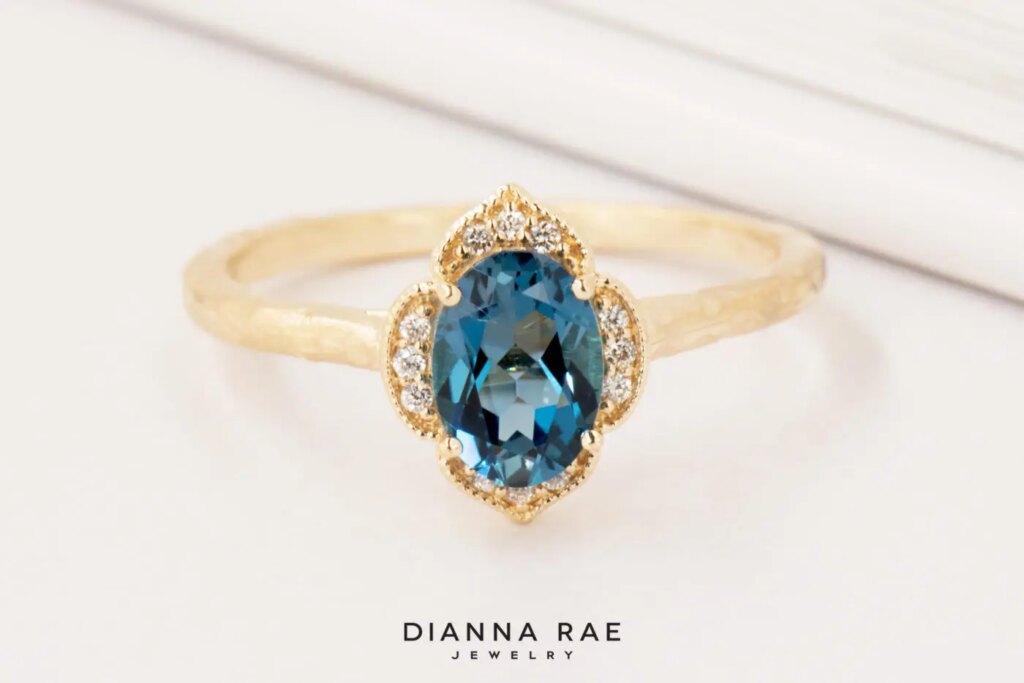 Women's Custom London Blue Topaz Ring