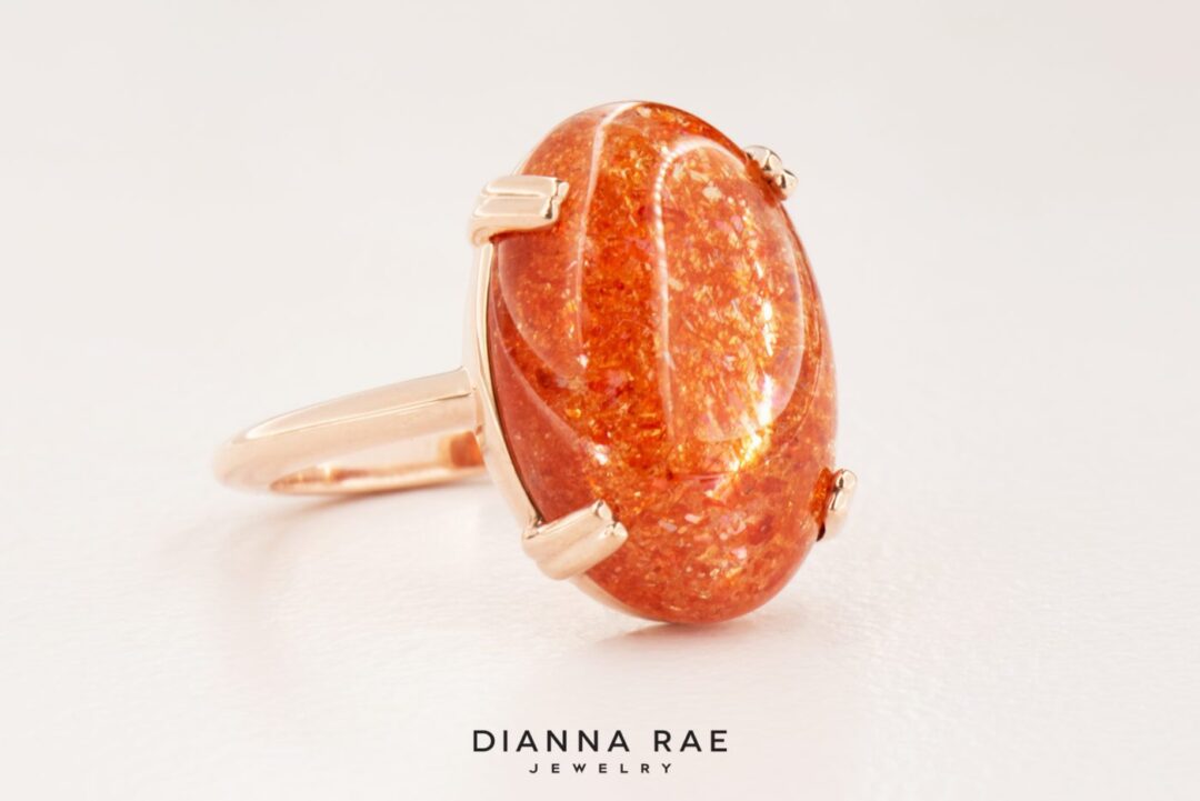 Rose Gold Sunstone Ring - Image 2