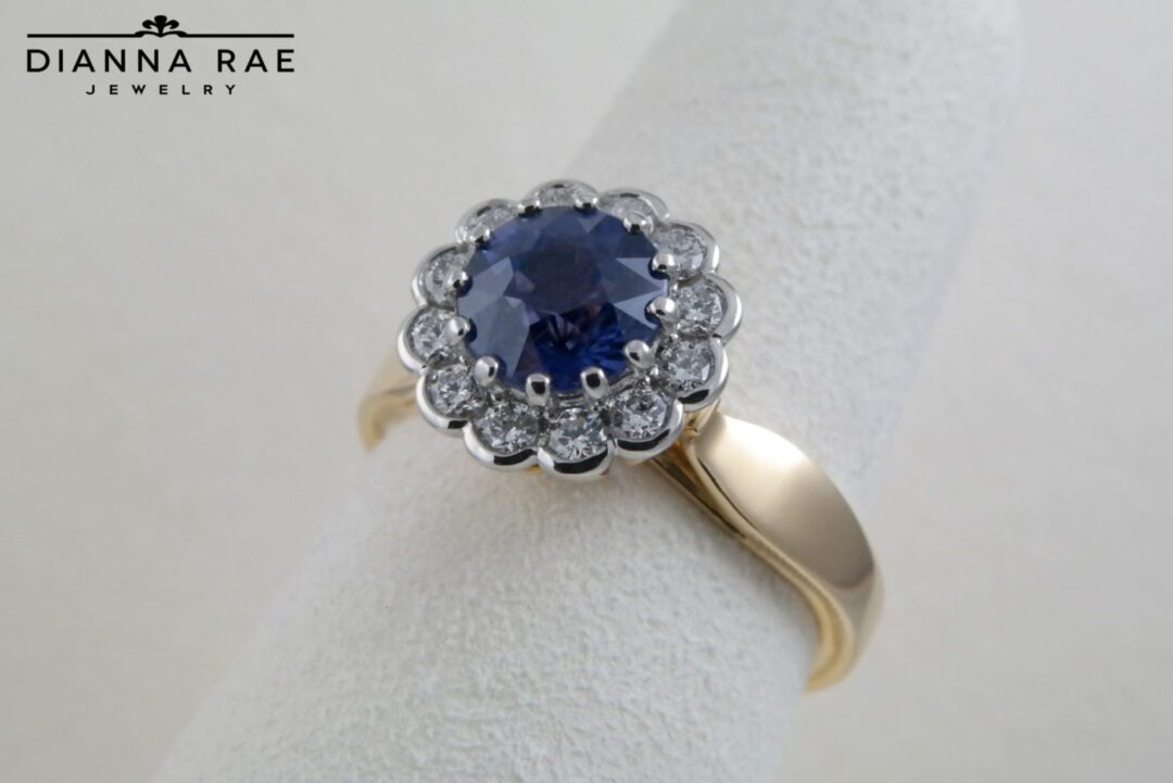 Two-tone Sapphire Cluster Ring