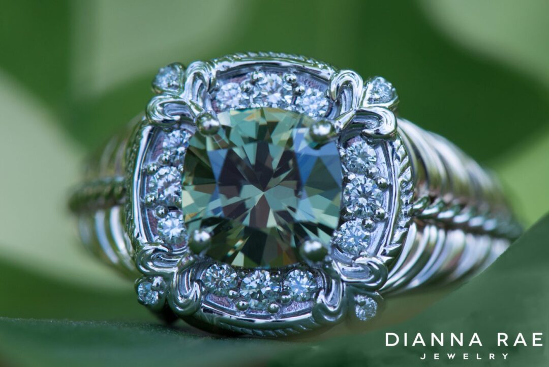 Demanding Brilliance Demantoid Garnet Ring