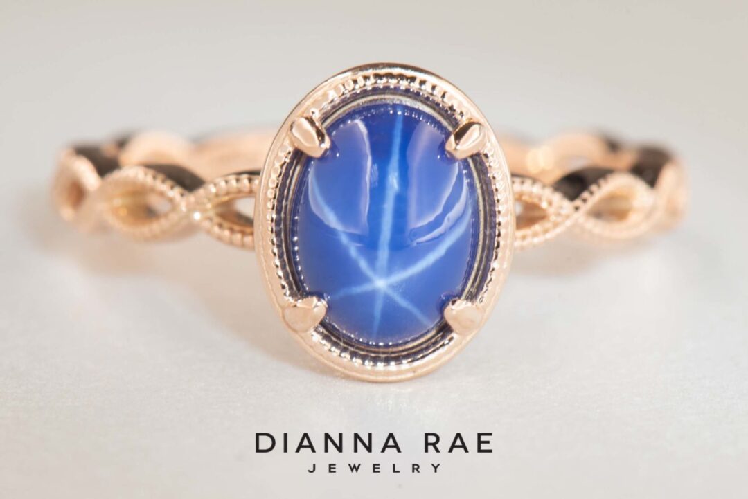 14k Rose Gold Star Sapphire Ring - Remount - Image 4