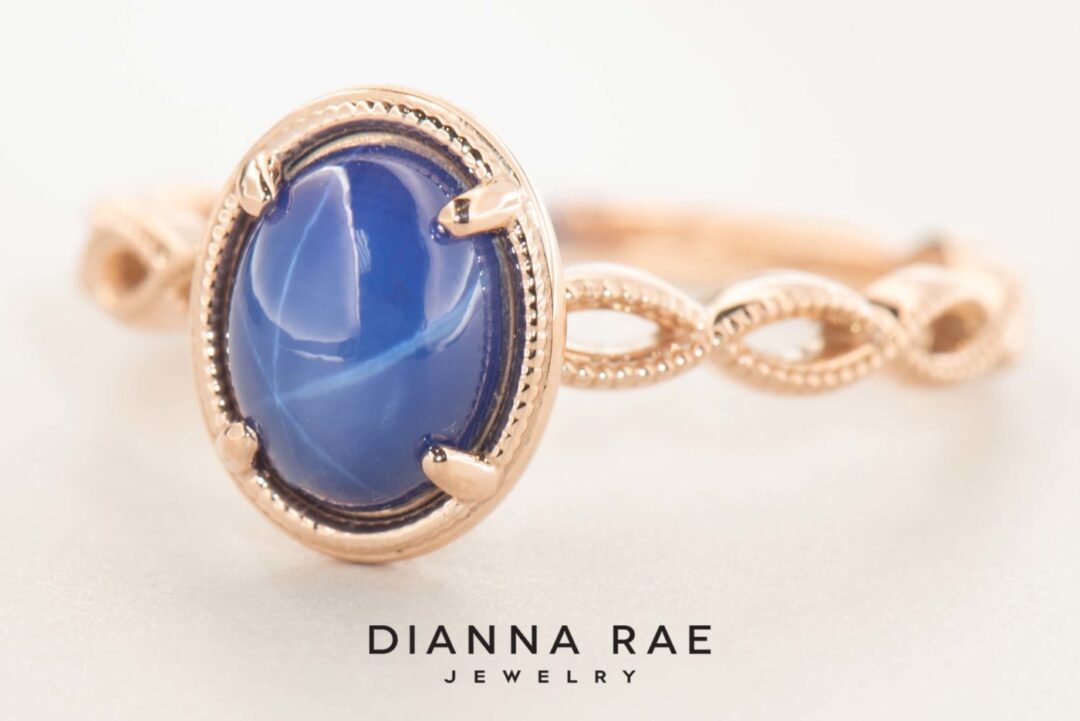 14k Rose Gold Star Sapphire Ring - Remount - Image 6