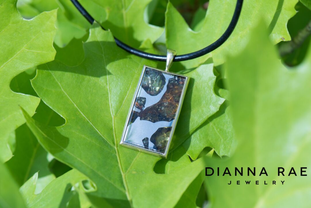 Yellow Gold Esquel Meteorite Pendant