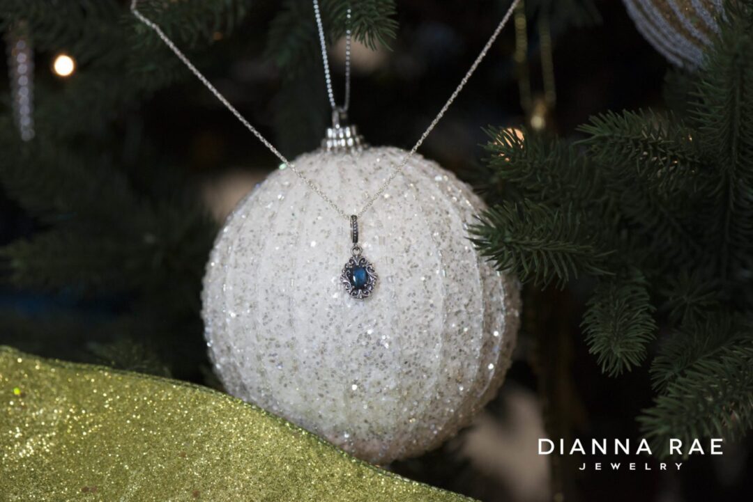Sterling Silver Black Opal pendant