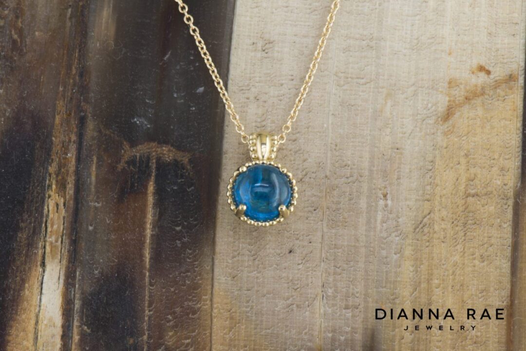 Yellow Gold Apatite Pendant