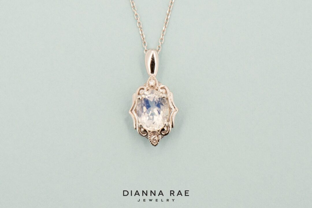White Gold Moonstone Pendant